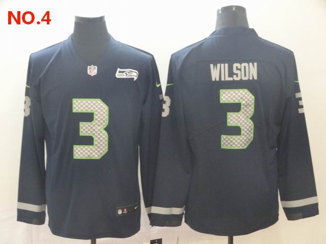 Men's Seattle Seahawks #3 Russell Wilson Jersey NO.4;